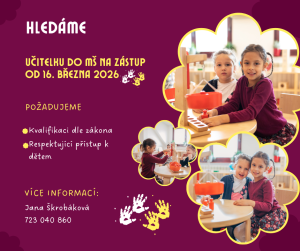 Hledáme zástup do MŠ
